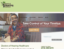 Tablet Screenshot of doctorsofhearinghealthcare.com